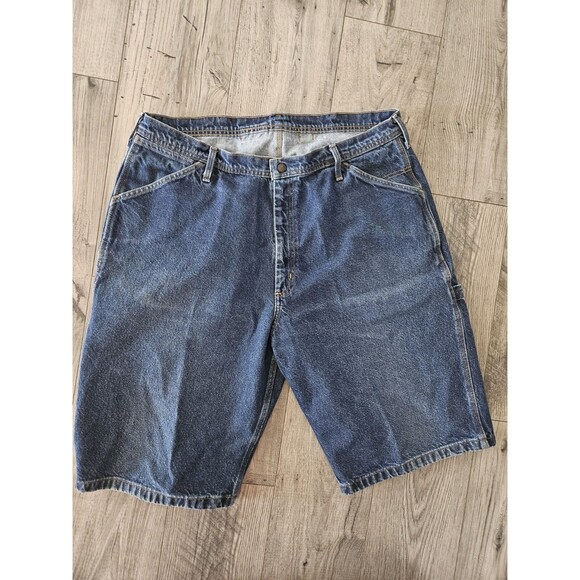 Vintage Polo Ralph Lauren VelcroBack Carpenter Jean Shorts Men’s 38 Denim Y2K - Picture 6 of 8